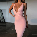 Sexy Sling V-Neck Halter Dress