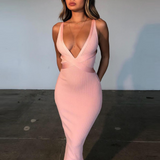 Sexy Sling V-Neck Halter Dress