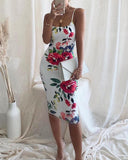 Slim Floral Print Bodycon Cami Dress