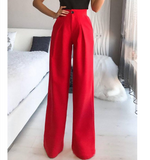 Red Fashion Women Long Pants