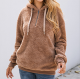 Fashion Zipper Pocket Hooded Sweater