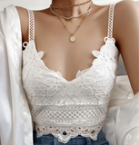 White Lace Sexy Sling Shirt