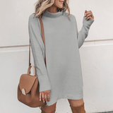 Slim Fashion Round Neck Long-Sleeved Knit Dress