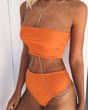 Sexy Solid Color Triangle Bikini Swimwear