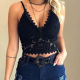 Guipure Lace Spaghetti Strap Top