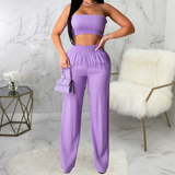 Sexy Fashion Solid Color Two-Piece Suit