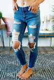 Fashion High-Stretch Slim-Fit Ripped Jeans