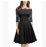 Casual Off-The-Shoulder Lace Dress