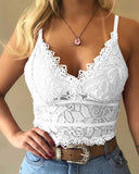 Guipure Lace Spaghetti Strap Top