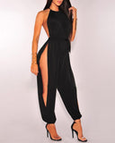 Solid Color Sexy Sleeveless Jumpsuit