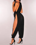 Solid Color Sexy Sleeveless Jumpsuit