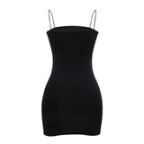 Solid Color Sexy Sleeveless Pack Hip Dress