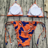 Printed bikini top new flounce swimsuit sexy bikini TWO PIECE BIKINI