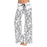 Cat Pattern Printing Trousers