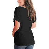 Women'S Pocket V-Neck Short-Sleeved T-Shirt