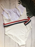 Solid Color Sexy White One Piece Swimwear
