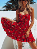 Sexy Printed Sling Sleeveless Dress