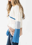 Women'S Fashion Round Neck Knit Long Sleeve Sweater