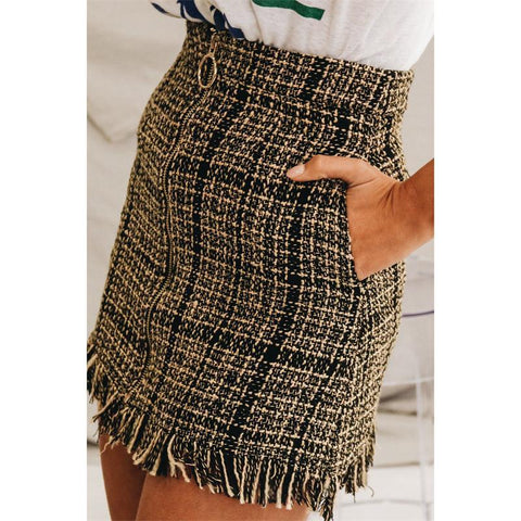 Women'S Plaid Bag Hip Skirt
