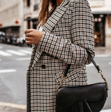 Slim Plaid Long-Sleeved Jacket