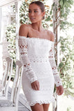 Sexy Off-The-Shoulder Lace White Dress