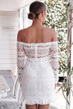 Sexy Off-The-Shoulder Lace White Dress