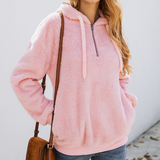 Fashion Zipper Pocket Hooded Sweater