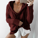 Long-Sleeved Women'S Hooded Sweater
