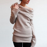 Slim long-sleeved knit sweater