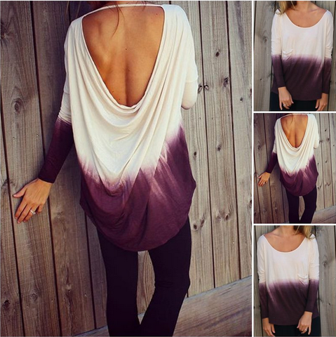 Loose round neck long-sleeved T-Shirts