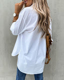 Irregular Loose Long-Sleeved Shirt Top