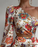 Casual Fashion Long Sleeve Print Dress