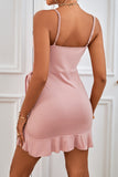 Sling Elegant Solid Sleeveless Dress