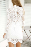 New Slim Lace Long-Sleeved Dress