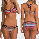 Design printed beach bikini