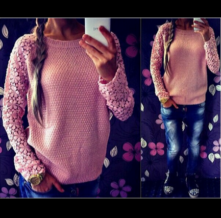 Hollow out Lace Knitted Sweater