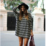 Loose chiffon long-sleeved dress