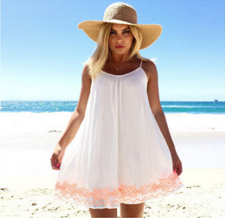 Sexy Sling Printed Beach Dress