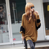 Loose round neck long-sleeved T-shirt