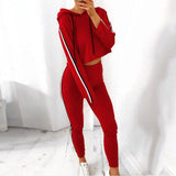 Women'S Long-Sleeved Fashion Leisure Sports Two-Piece Suit