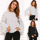Sweet Round Neck Long-Sleeved T-Shirt Top