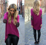 Loose Long-Sleeved Round Neck T-Shirt