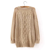 Loose round neck knit sweater