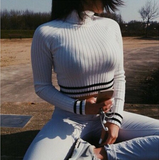 Loose long-sleeved high-necked sweater