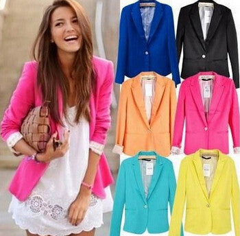 Slim Candy Color Small Suit Jacket