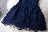 Dark Blue Lace Dress