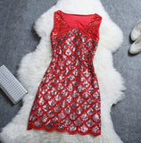 Stylish Beaded Sequined Dress