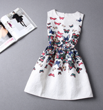 Fashion Jacquard Printed Sleeveless Dress