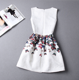 Fashion Jacquard Printed Sleeveless Dress