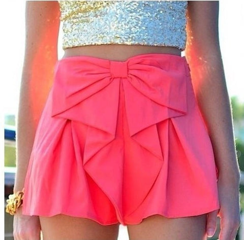 Cute Bow Waist Shorts
